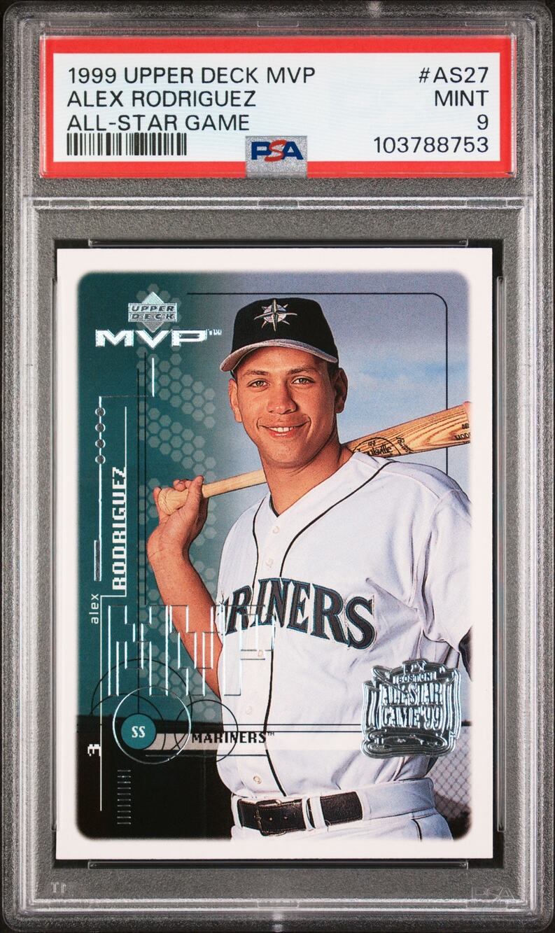 1999 Upper Deck MVP All-Star Game #AS27 Alex Rodriguez PSA 9 Mariners - Pop 2